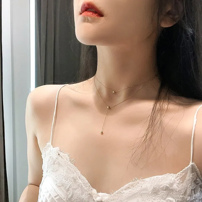 Exquisite Double Layer Chain necklace