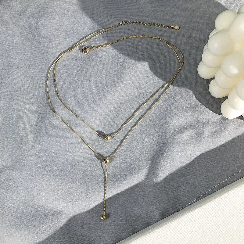 Exquisite Double Layer Chain necklace