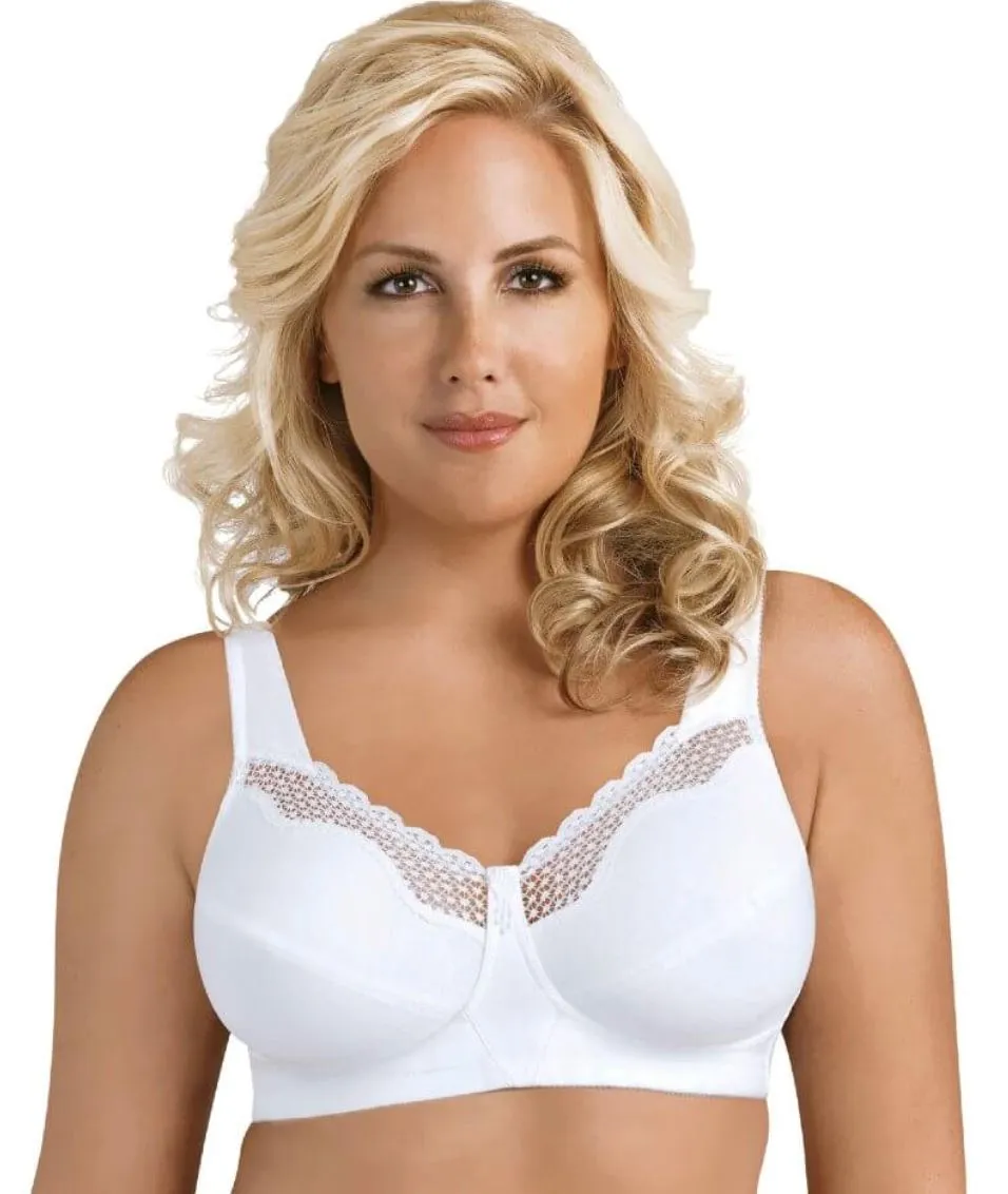 Exquisite Form Fully Cotton Soft Cup Wire-Free Bra With Lace - Damask Neutral