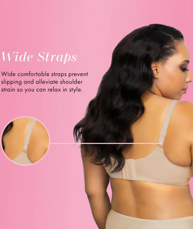 Exquisite Form Fully Cotton Soft Cup Wire-Free Bra With Lace - Damask Neutral