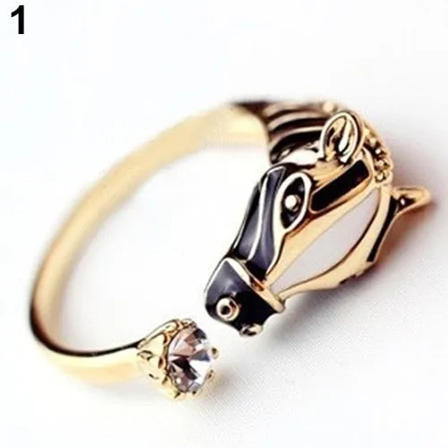Exquisite Gold Zebra Ring