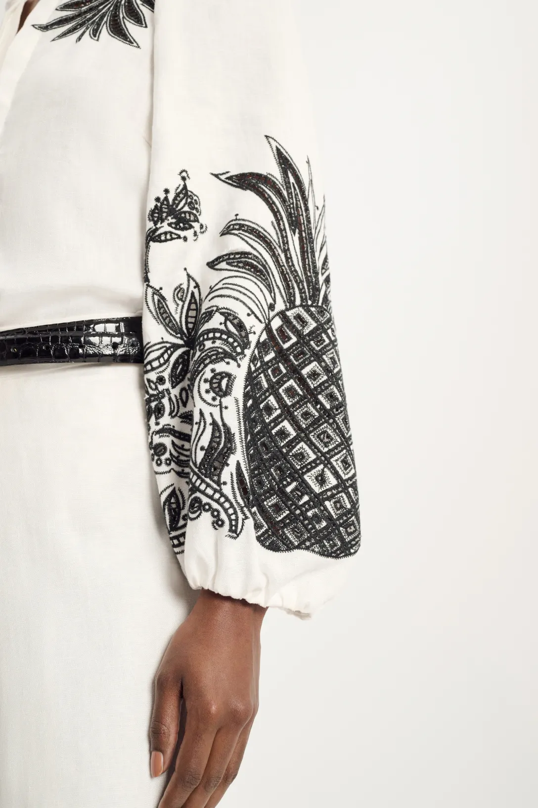 Exquisite Luxury Blouse Camellia White