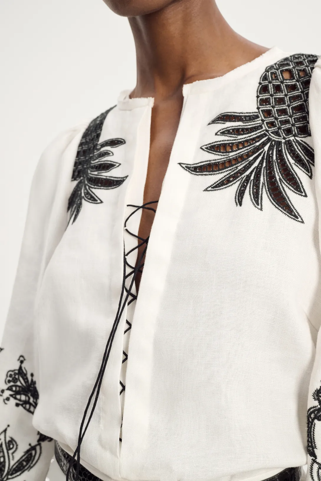 Exquisite Luxury Blouse Camellia White