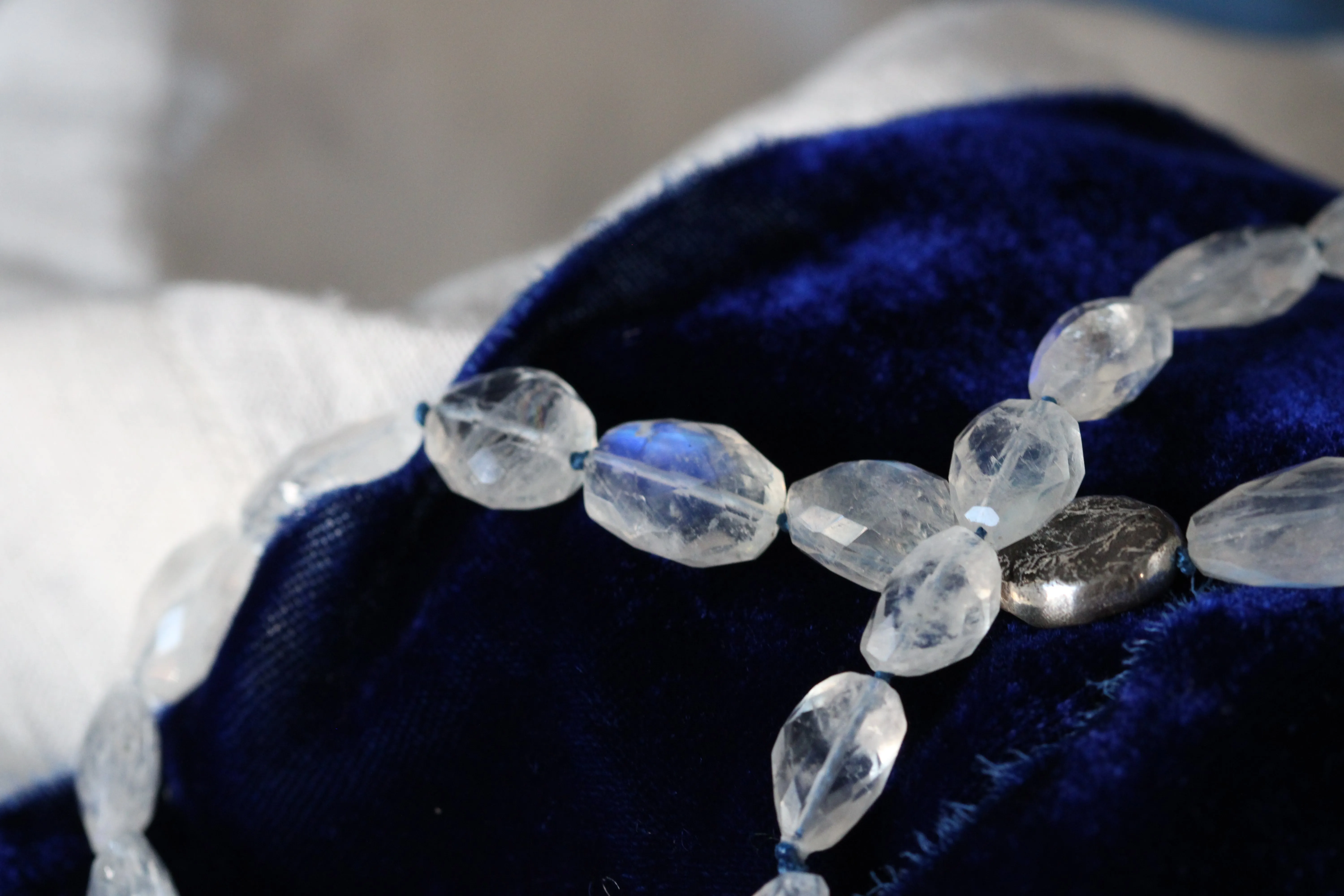 Exquisite Rainbow Moonstone Necklace – Mermaid’s Treasure