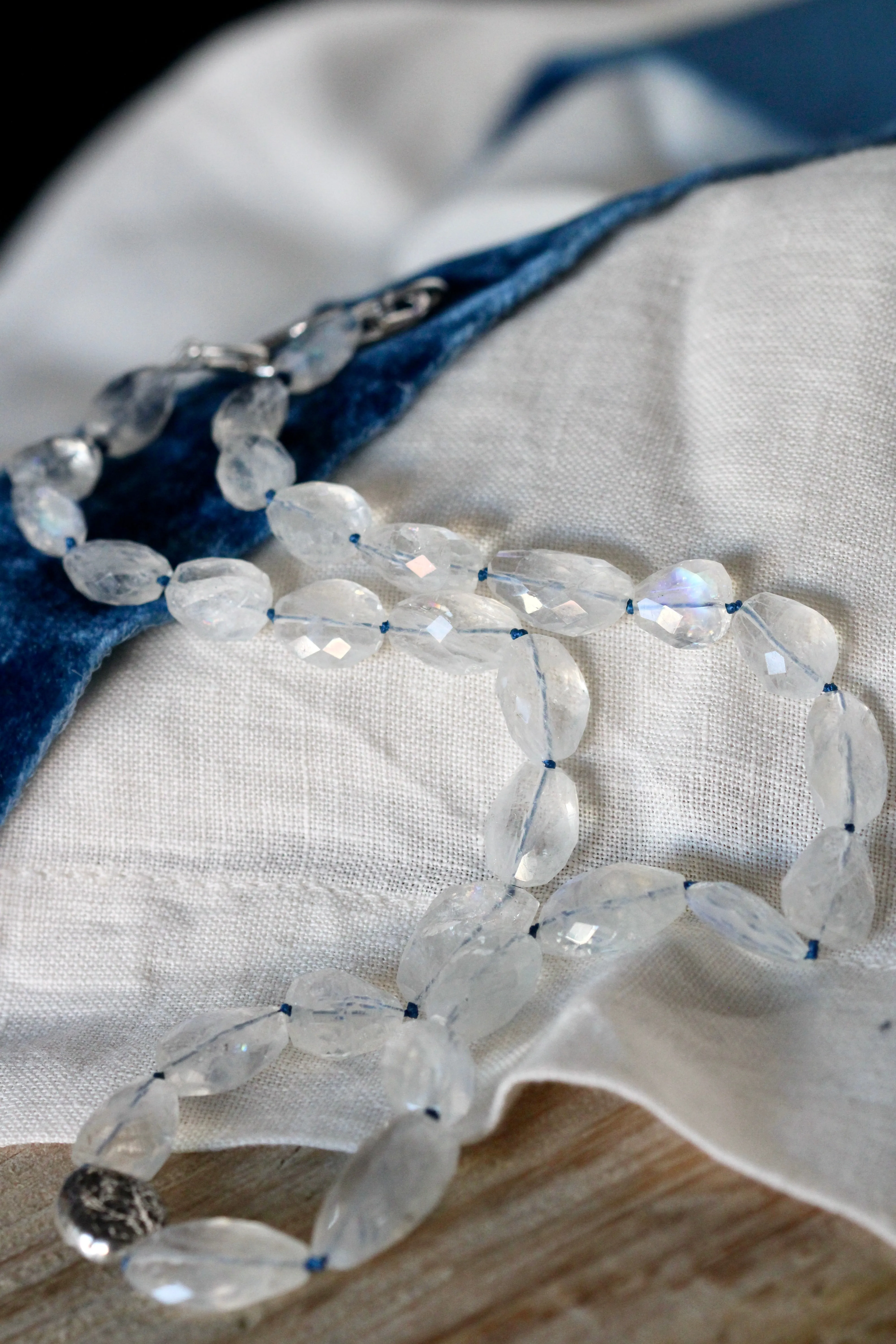 Exquisite Rainbow Moonstone Necklace – Mermaid’s Treasure