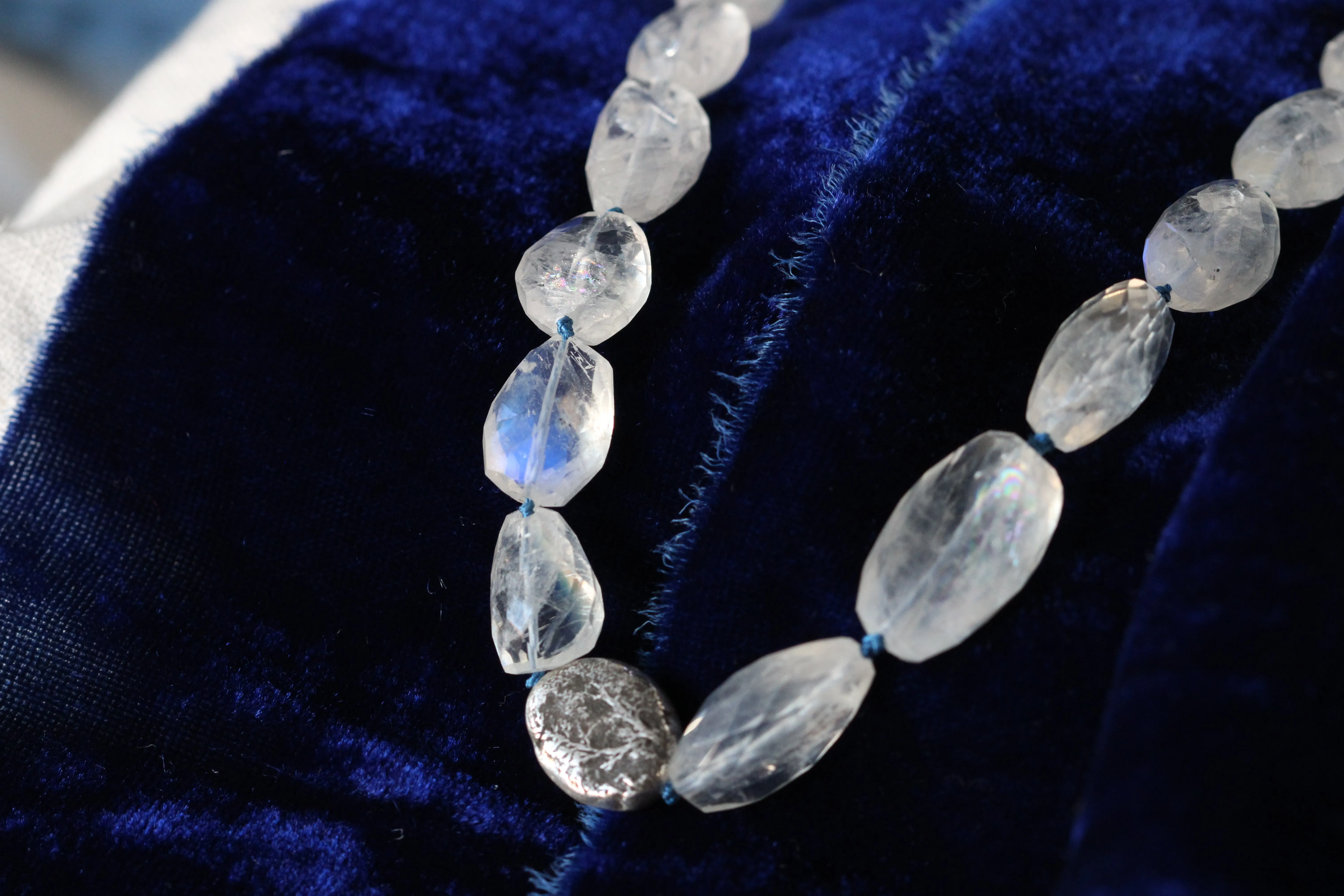 Exquisite Rainbow Moonstone Necklace – Mermaid’s Treasure