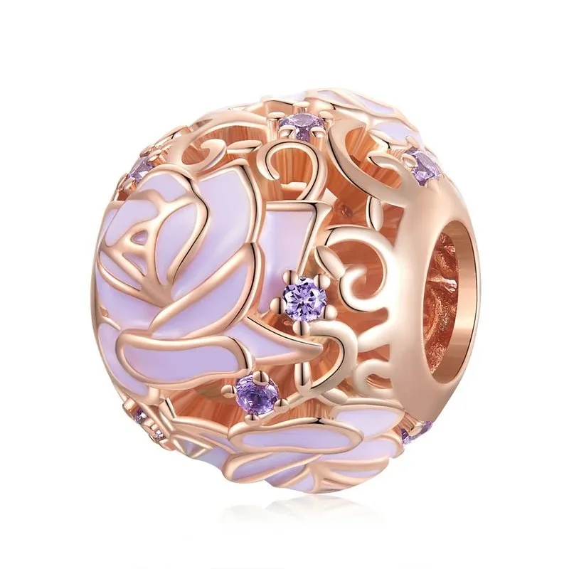 Exquisite Rose Gold Charm & Pendant with Diamond
