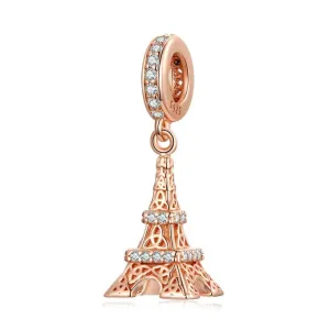 Exquisite Rose Gold Charm & Pendant with Diamond