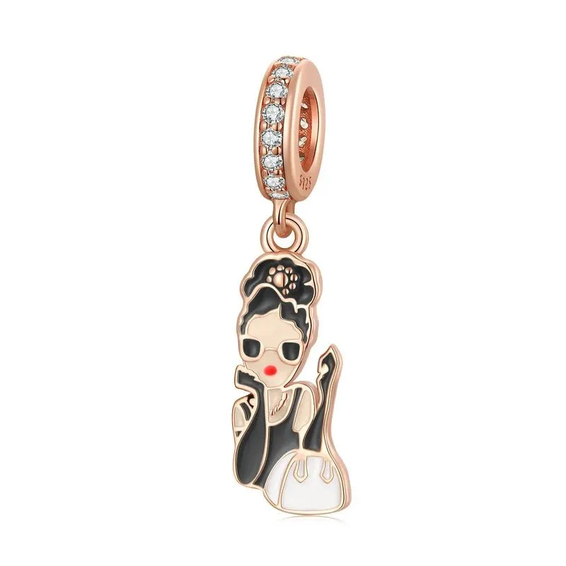 Exquisite Rose Gold Charm & Pendant with Diamond
