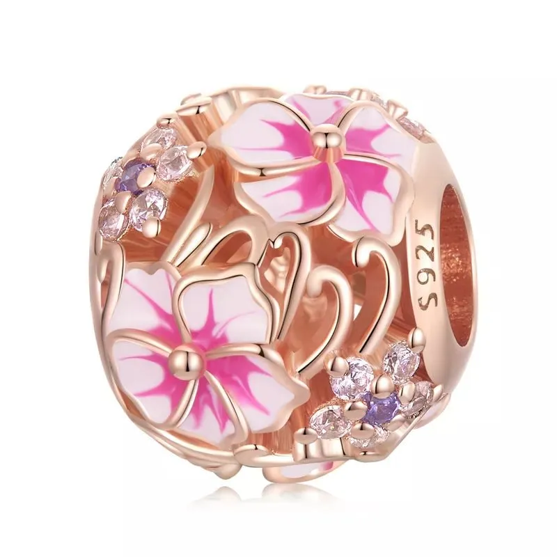 Exquisite Rose Gold Charm & Pendant with Diamond