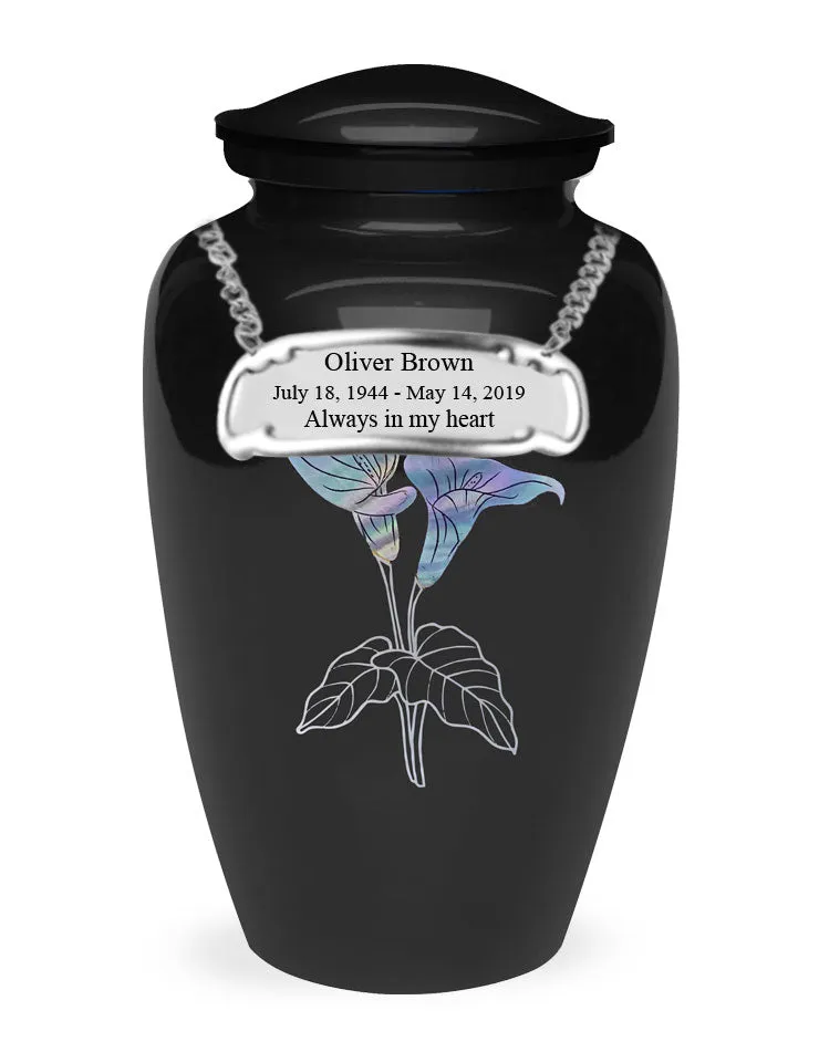 Exquisite Series - Mother of Pearl Lily on Black - IUME111-Black