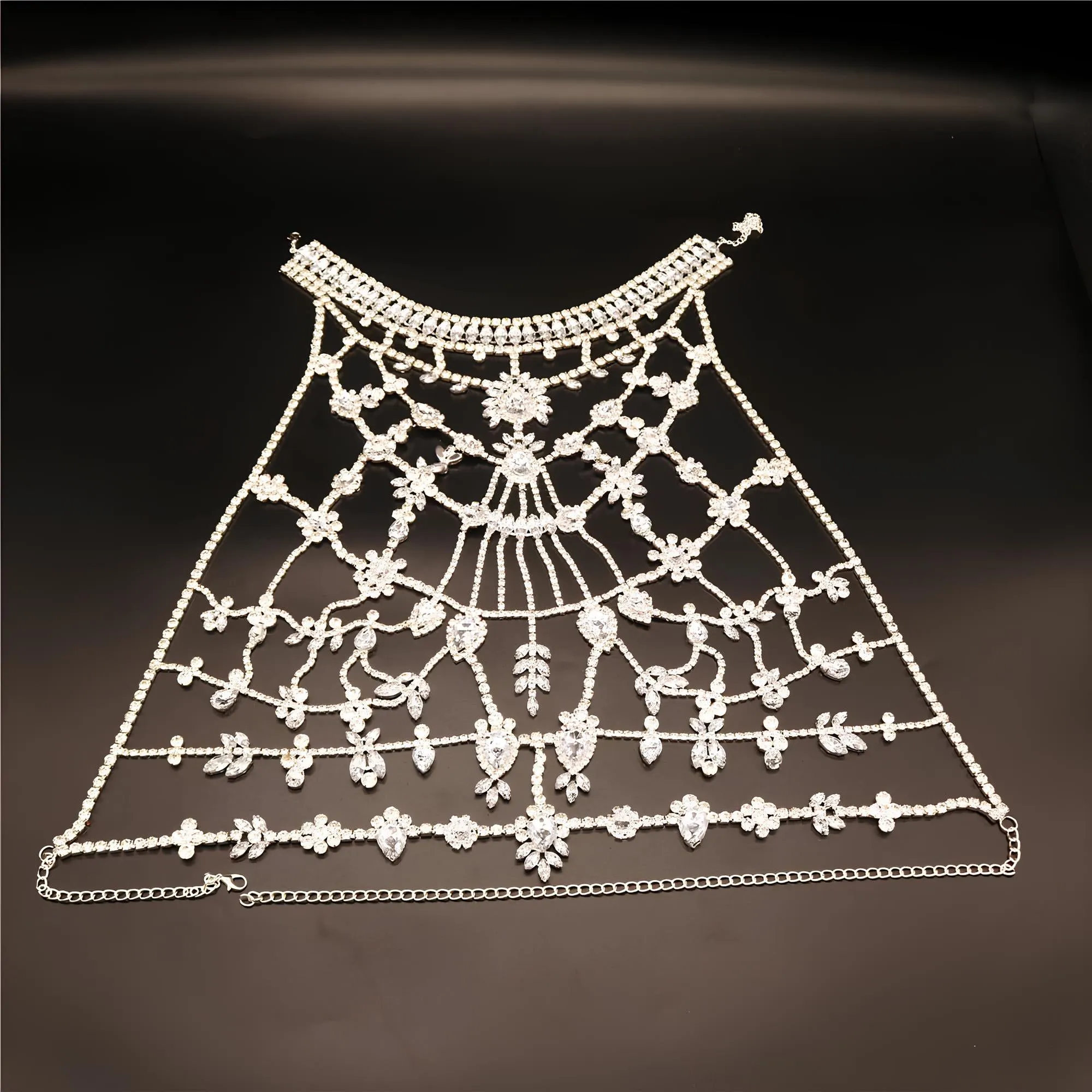 Exquisite Shimmer Zircon Bra Chain Necklace