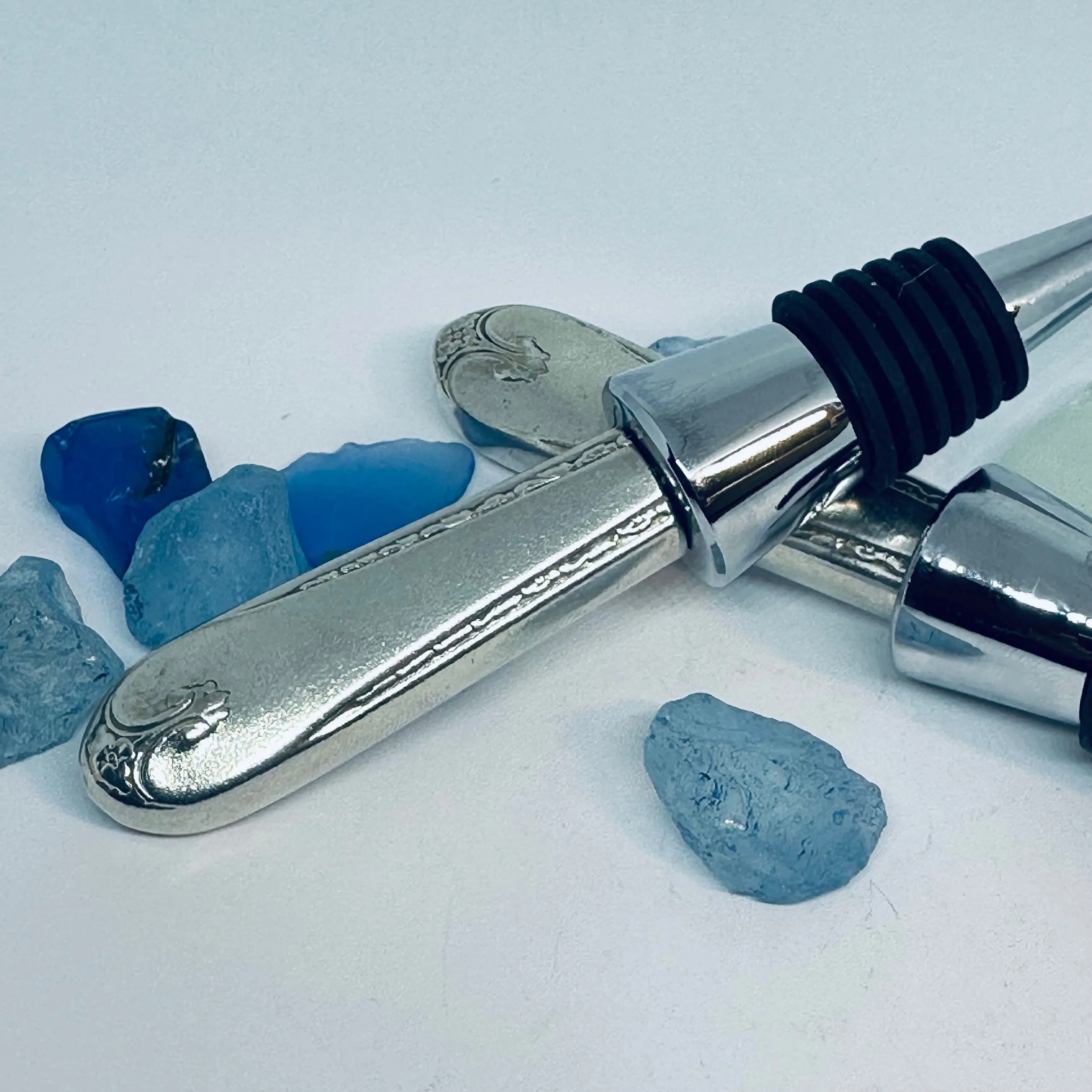 “Exquisite” Vintage Silverware Bottle Stopper | 1940 Int'l Silver | Up-Cycled Wine Stopper | Silverware Bottle Closure | Antique Knife Handle Wine Plug