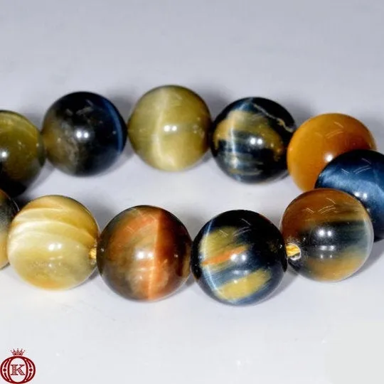 Fancy Golden Tiger Eye Beads Smooth Round