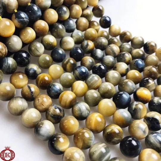 Fancy Golden Tiger Eye Beads Smooth Round