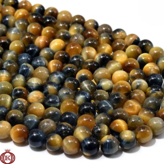 Fancy Golden Tiger Eye Beads Smooth Round