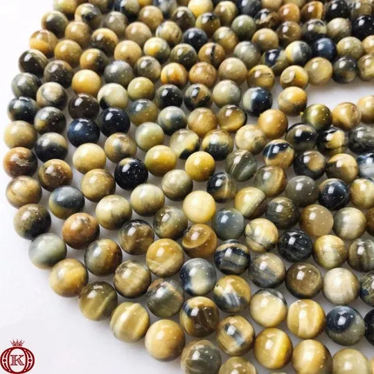 Fancy Golden Tiger Eye Beads Smooth Round