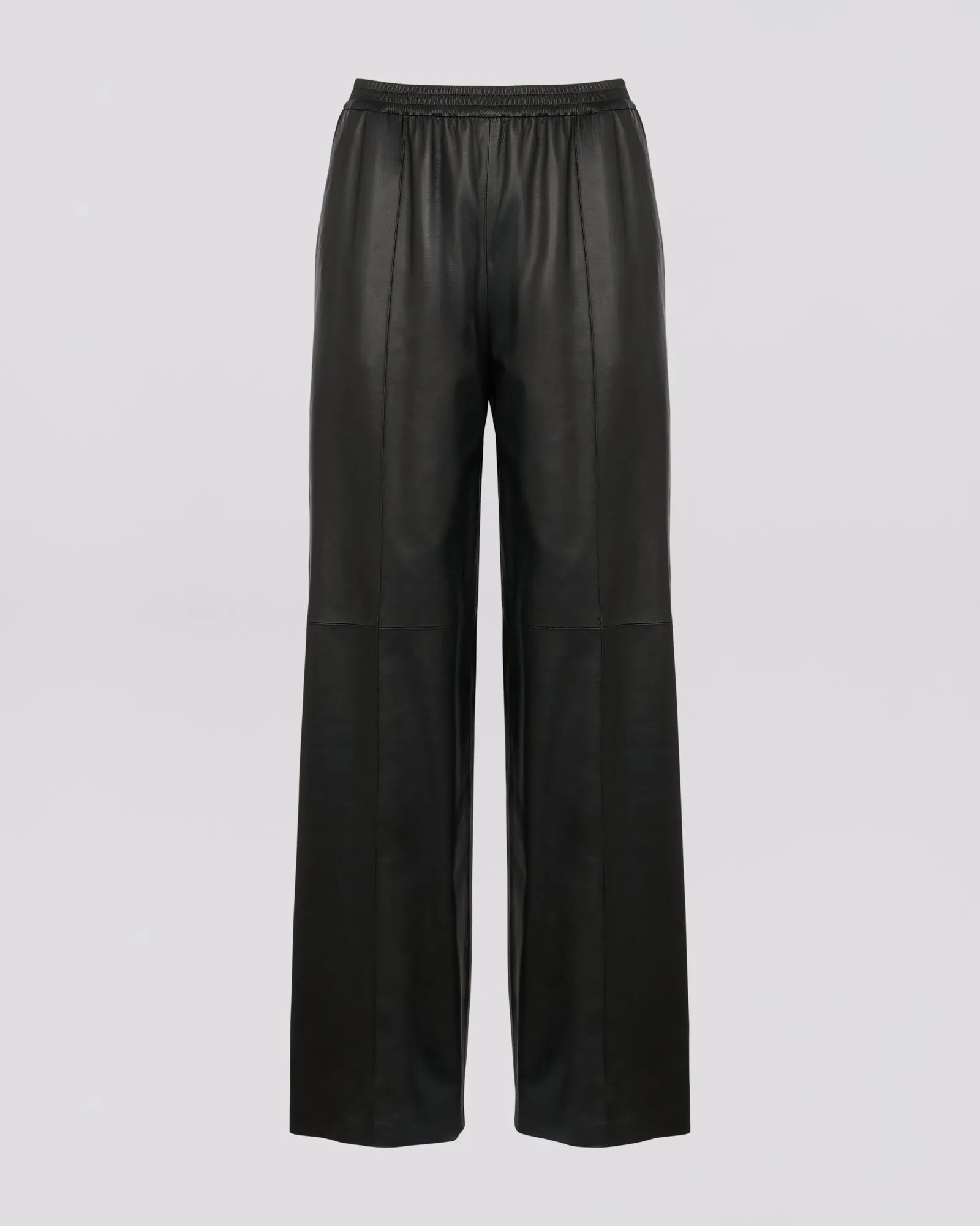 Fine lamb leather loose trousers