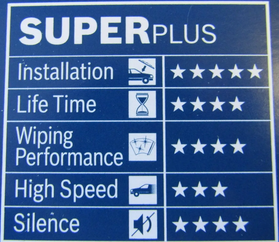 Ford Explorer 2001-2002 Bosch Super  Replacement Front Screen Windscreen Wiper Blades   Wurth Screen Wash