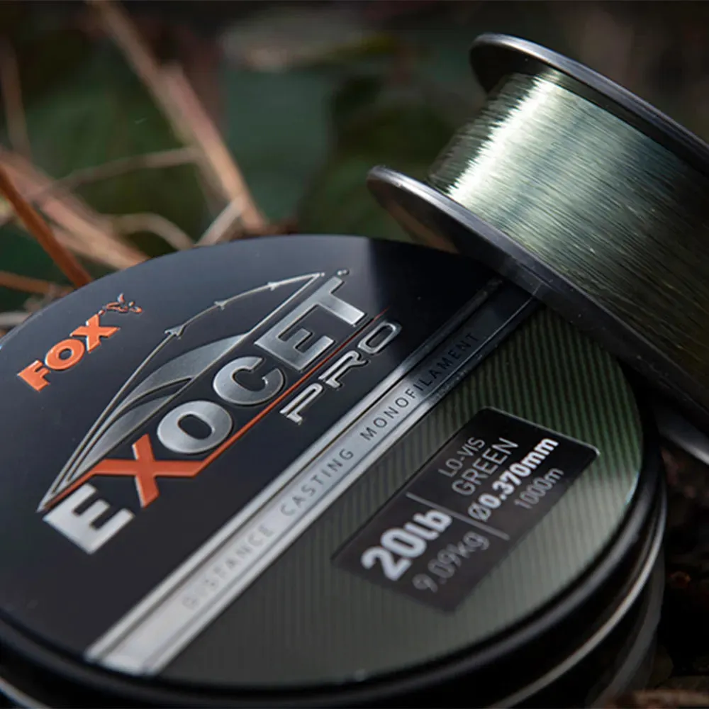 FOX Exocet Pro Lo-Vis Green Fishing Mono Line 1000m