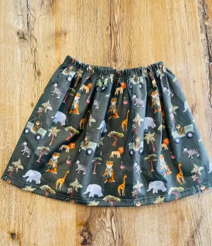 Fox on Safari Circle Skirt