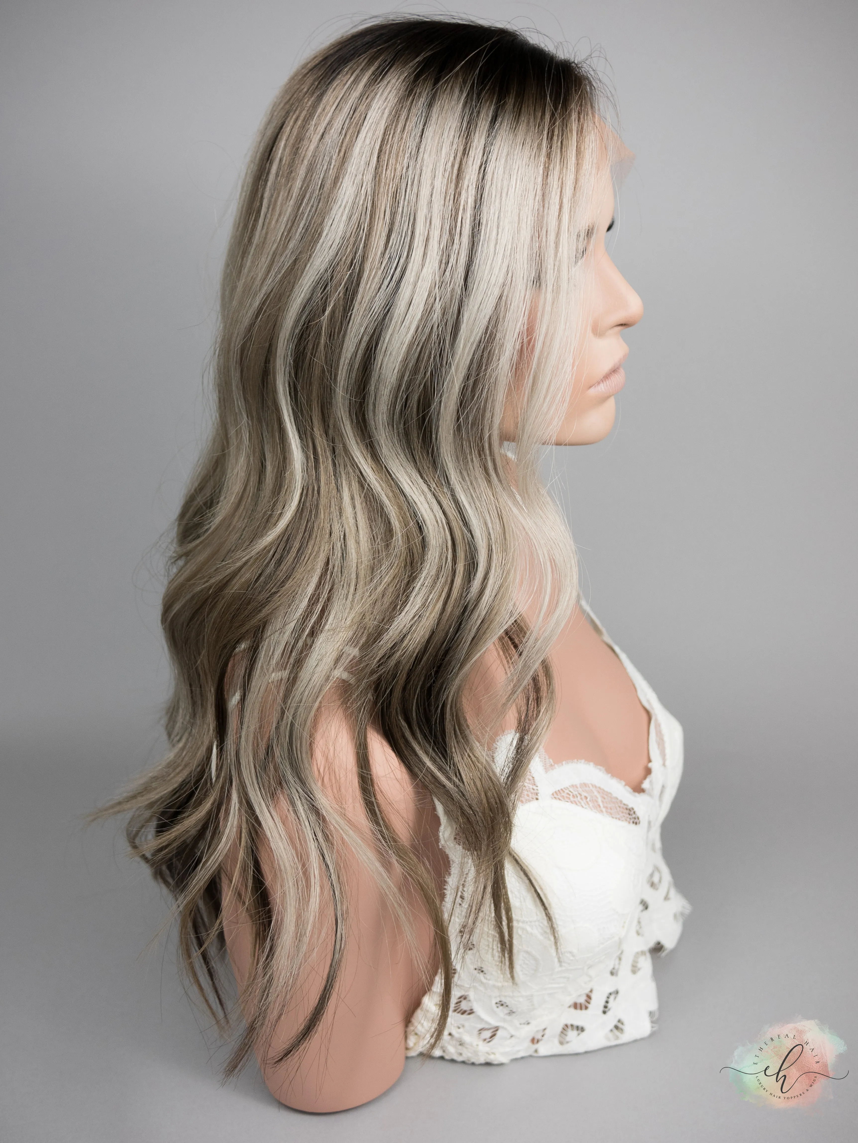 “FOXY" Exquisite Wig: Lace Top, Sz. M, 22"