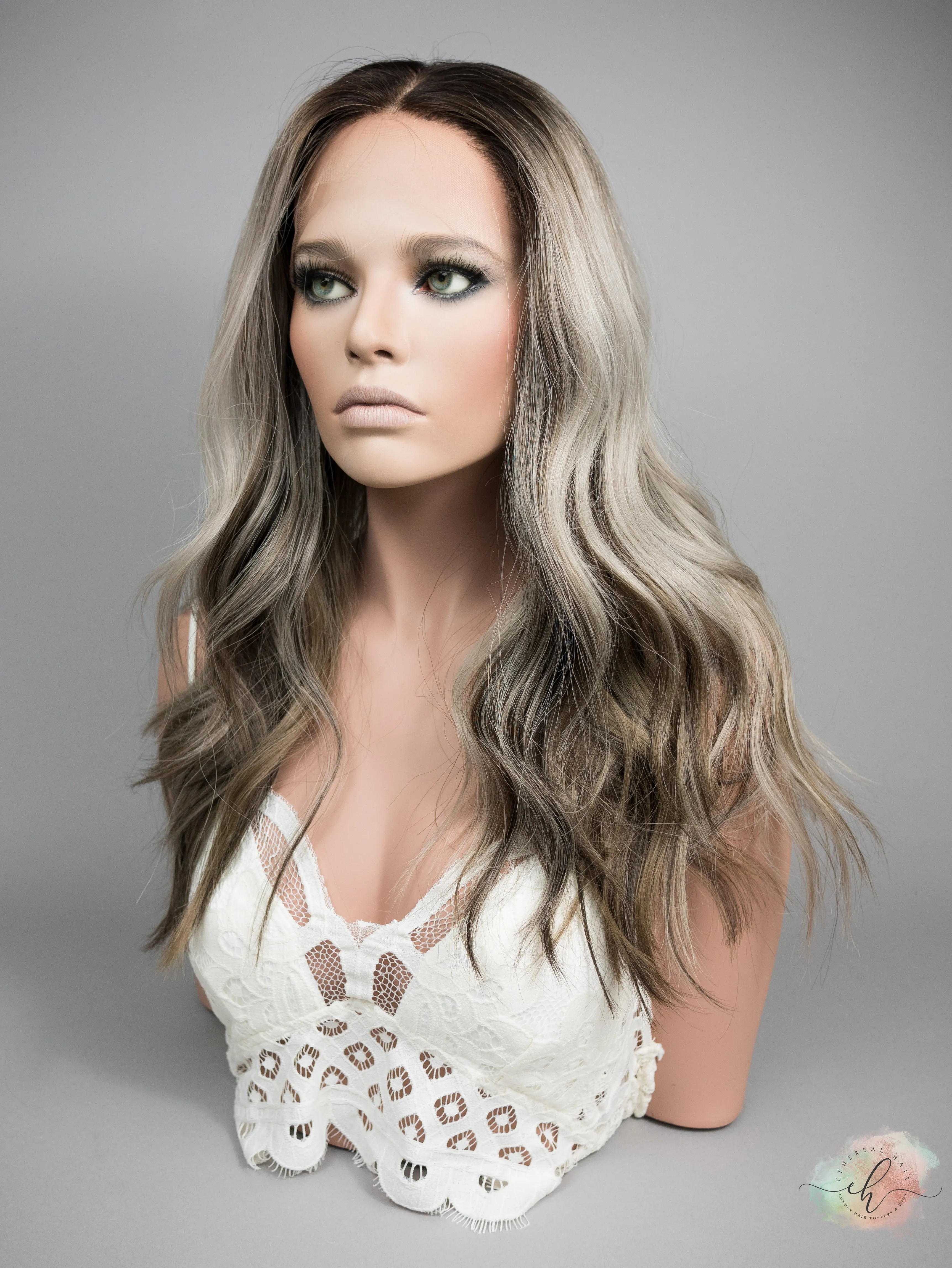“FOXY" Exquisite Wig: Lace Top, Sz. M, 22"