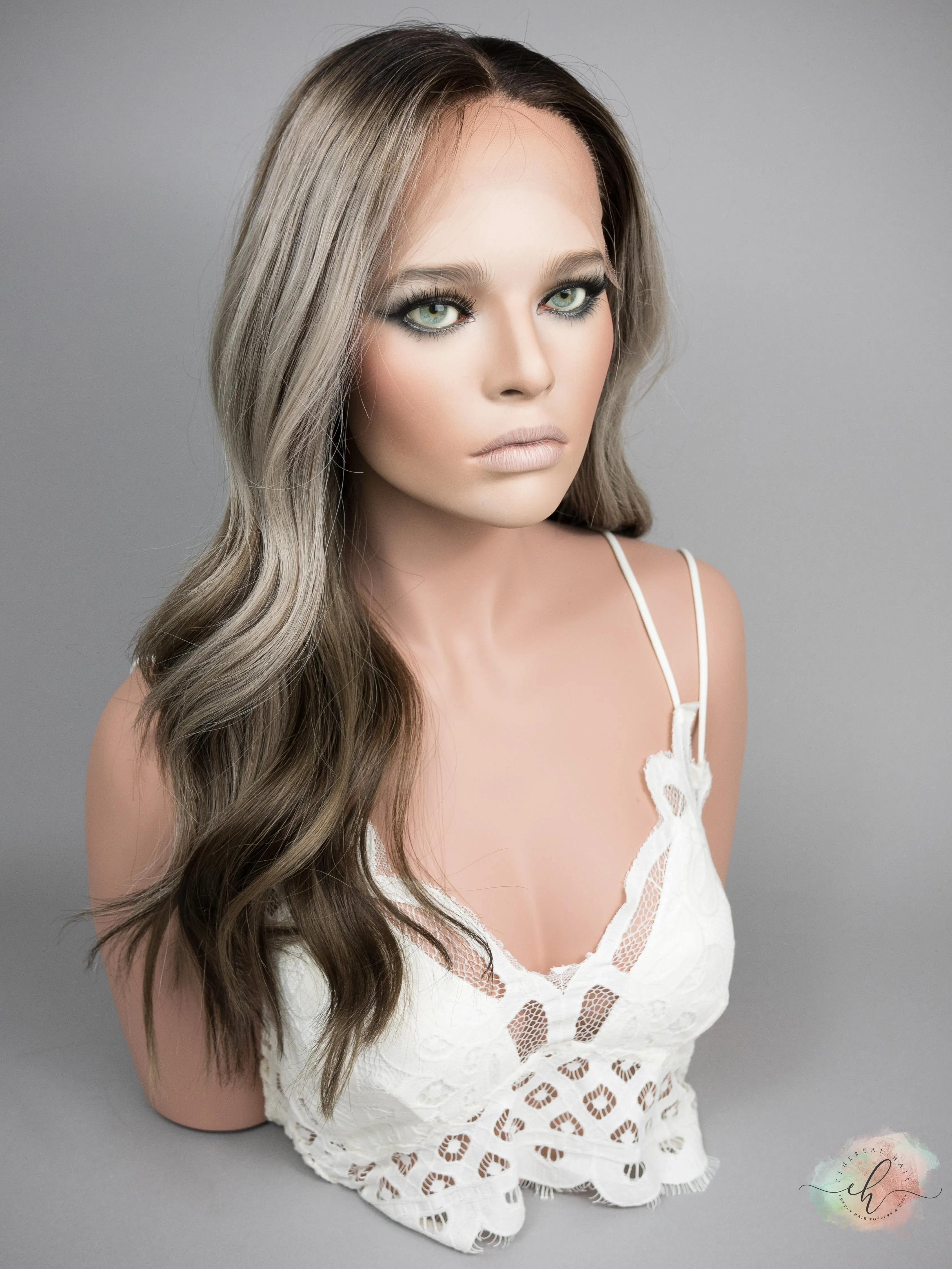 “FOXY" Exquisite Wig: Lace Top, Sz. M, 22"
