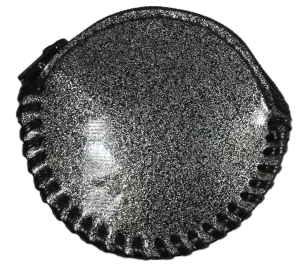 GC03-CH - Round Glitter Coin Purse - Charcoal