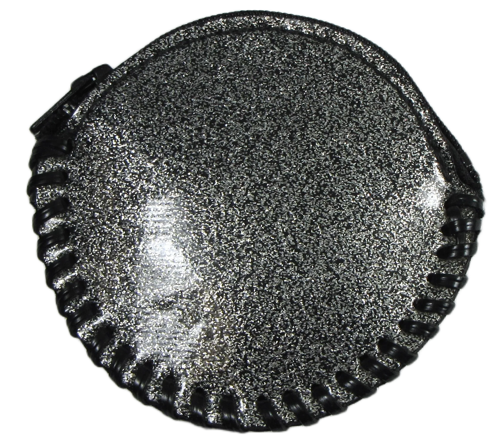 GC03-CH - Round Glitter Coin Purse - Charcoal