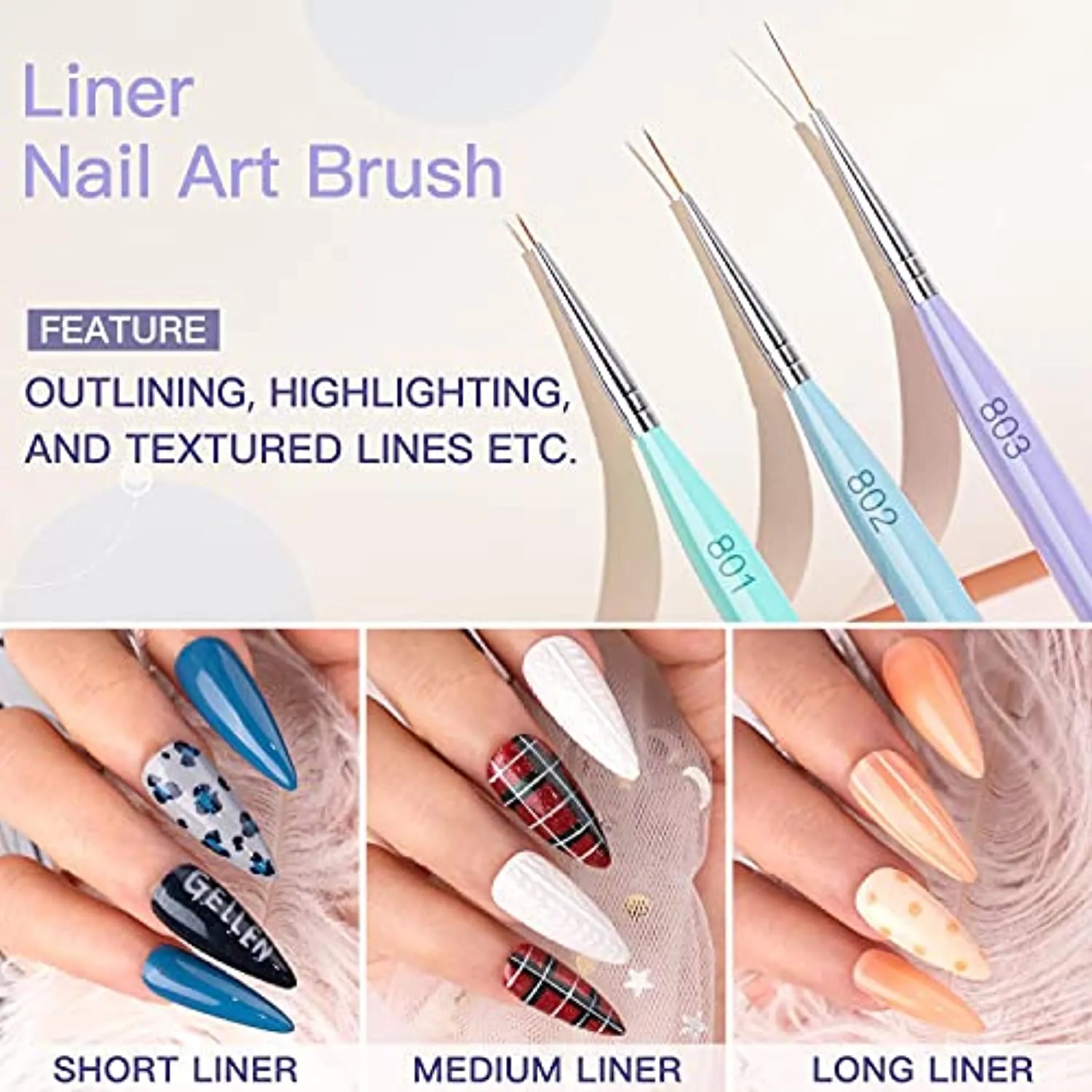 Gellen Nail Art Brushes set - 12Pcs Nail Art Design Pen Painting Tools with Nail Extension Gel Brush, Builder Gel Brush, Nail Art Liner Brush for Gel Polish Manicure Salon DIY at Home