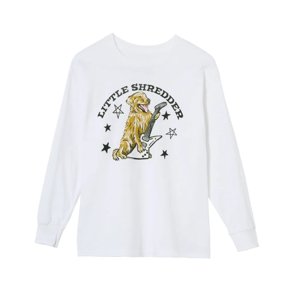 Gibson Kid's Little Shredder Longsleeve Tee - White Small