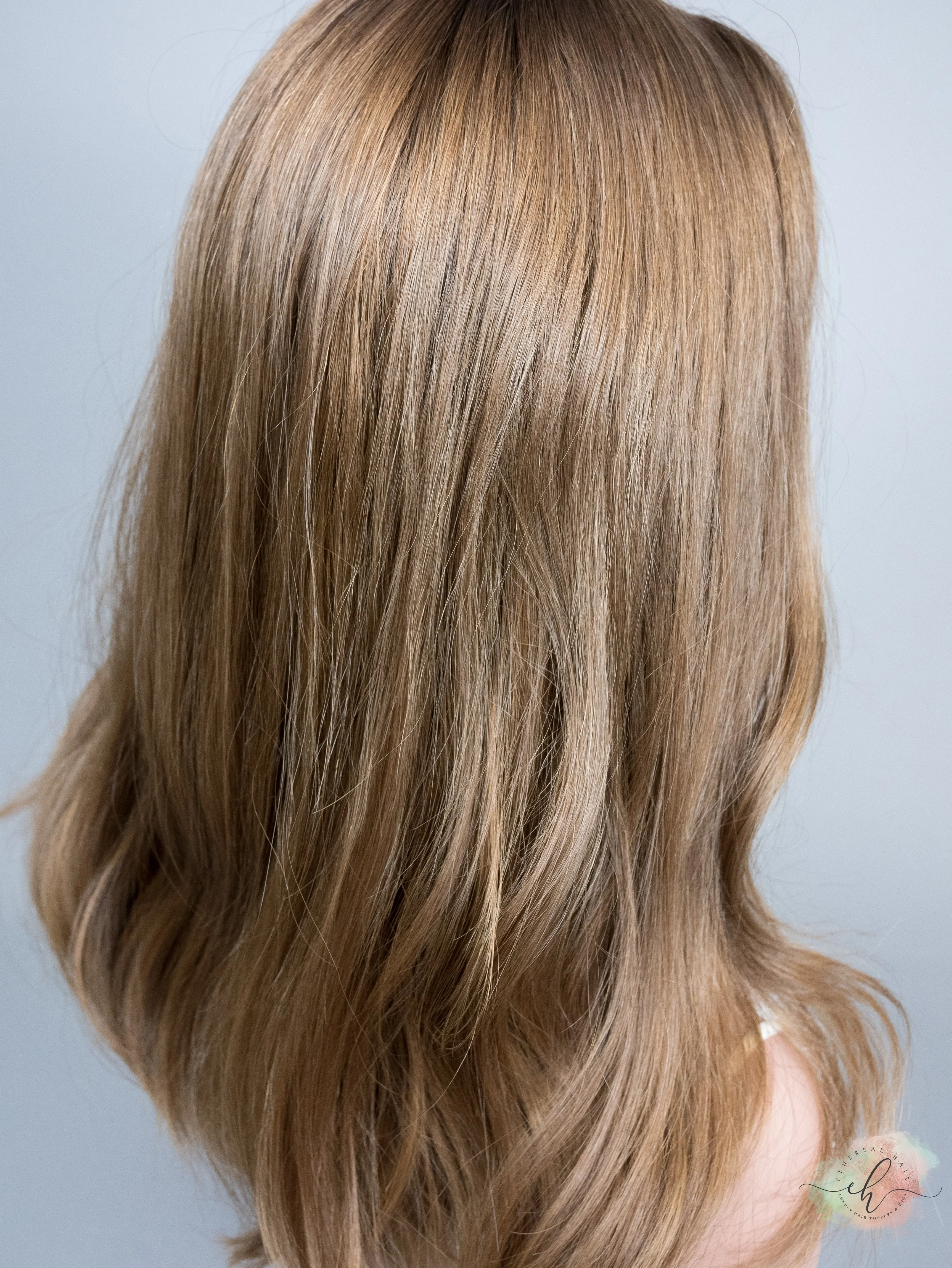“GINGER SNAP" Exquisite Wig: Silk Top, Sz. M, 18", Euro