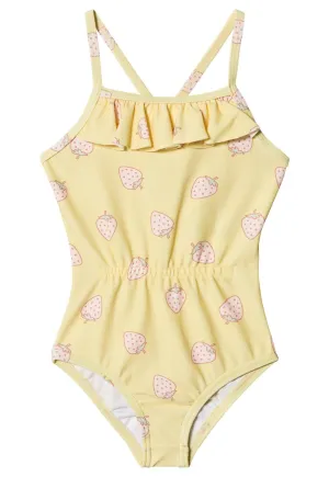Girls Gritt UV50 Pale Banana Swimsuit