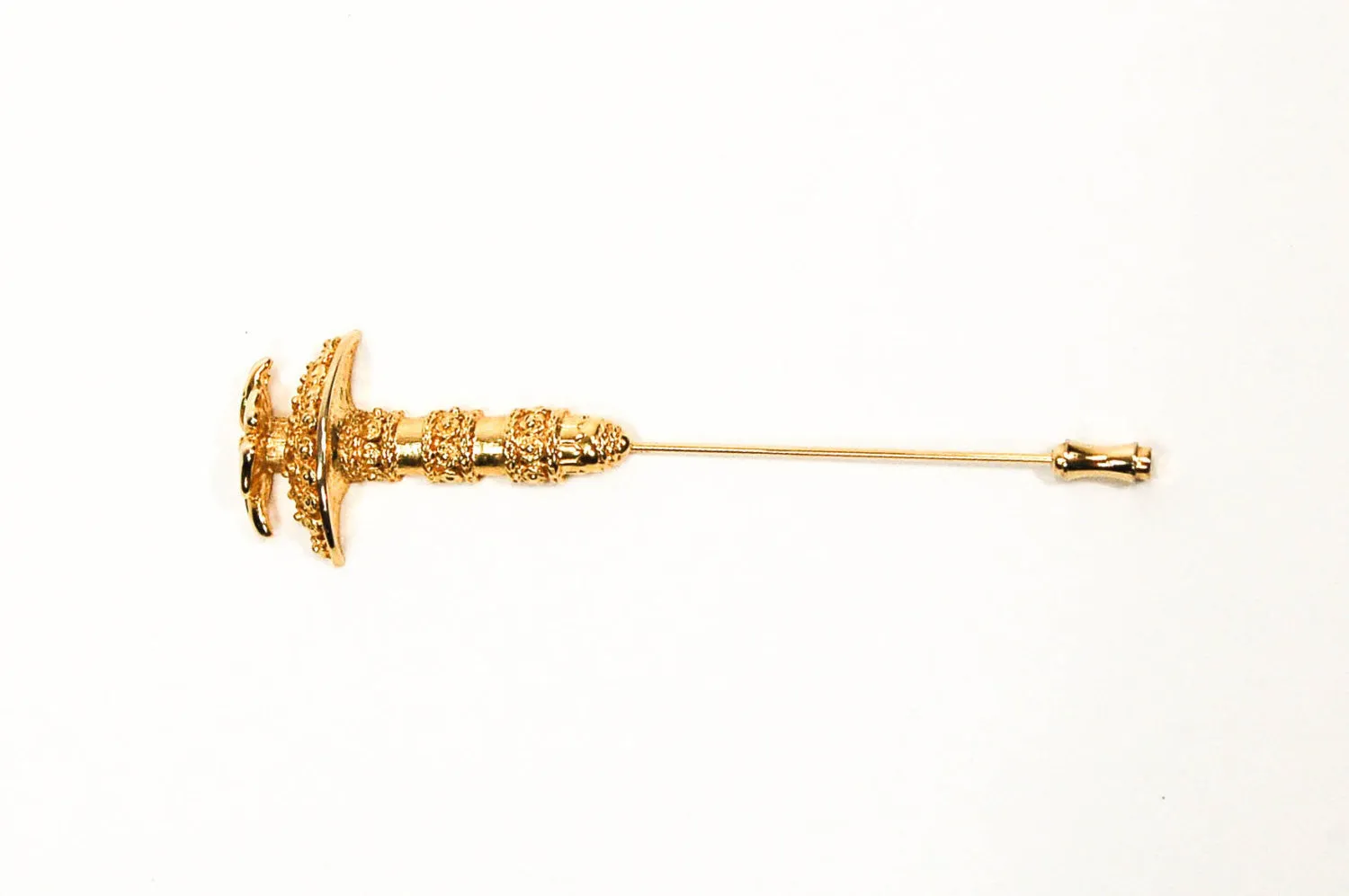 Gold Tone Umbrella Stick Pin by Mary McFadden