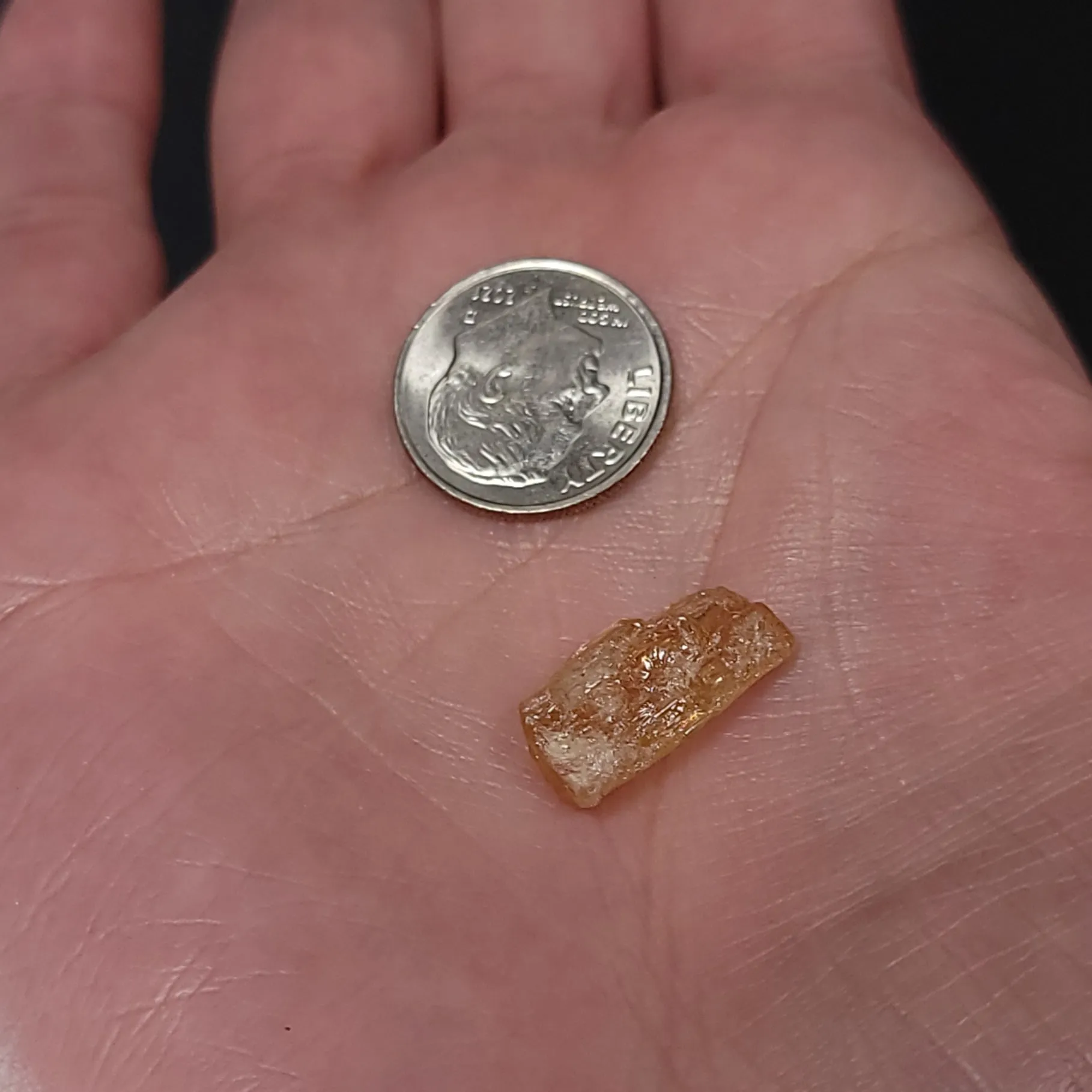 Golden Topaz Imperial Topaz Rough Gemstone 1.5g