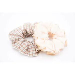Grech & Co Hair Scrunchie Set of 2 - Plaid Pattern
