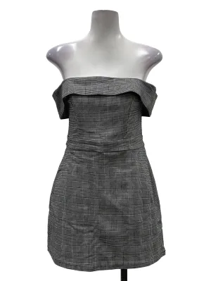 Grey Patterned Tube Romper