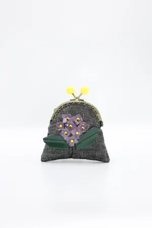 Handmade Small Purses - Recycled Charcoal Denim