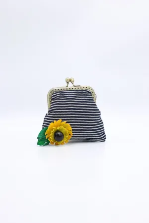 Handmade Small Stripe Purses - Sunflower