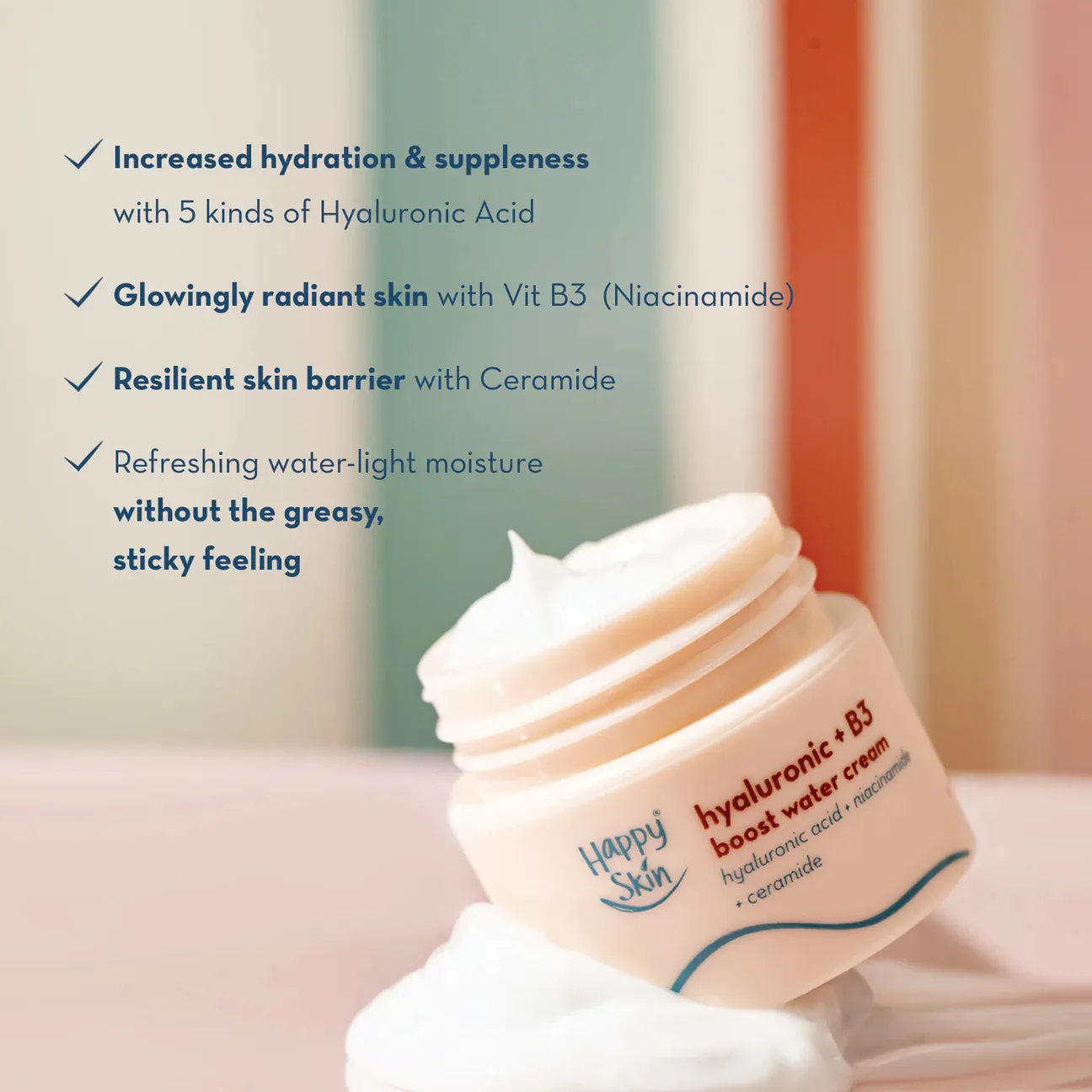 Happy Skin Mini Hyaluronic   B3 Boost Water Cream 10g