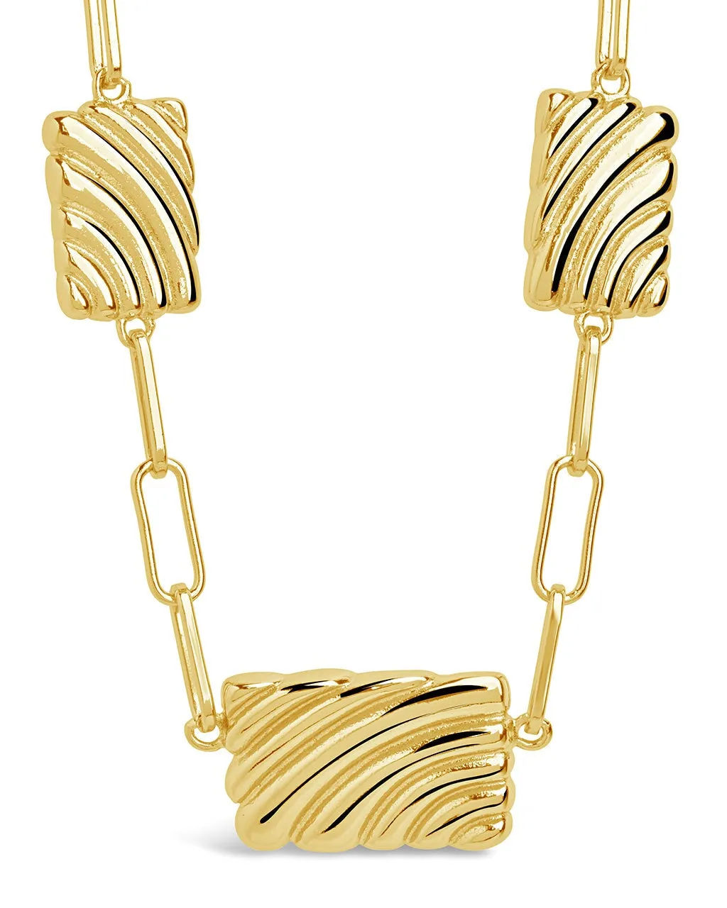 Haydée Triple Textured Charm Necklace