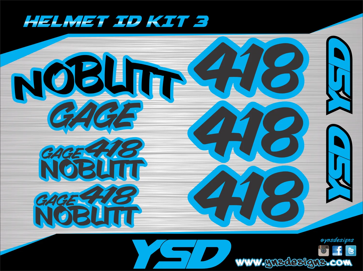 Helmet ID kit 3