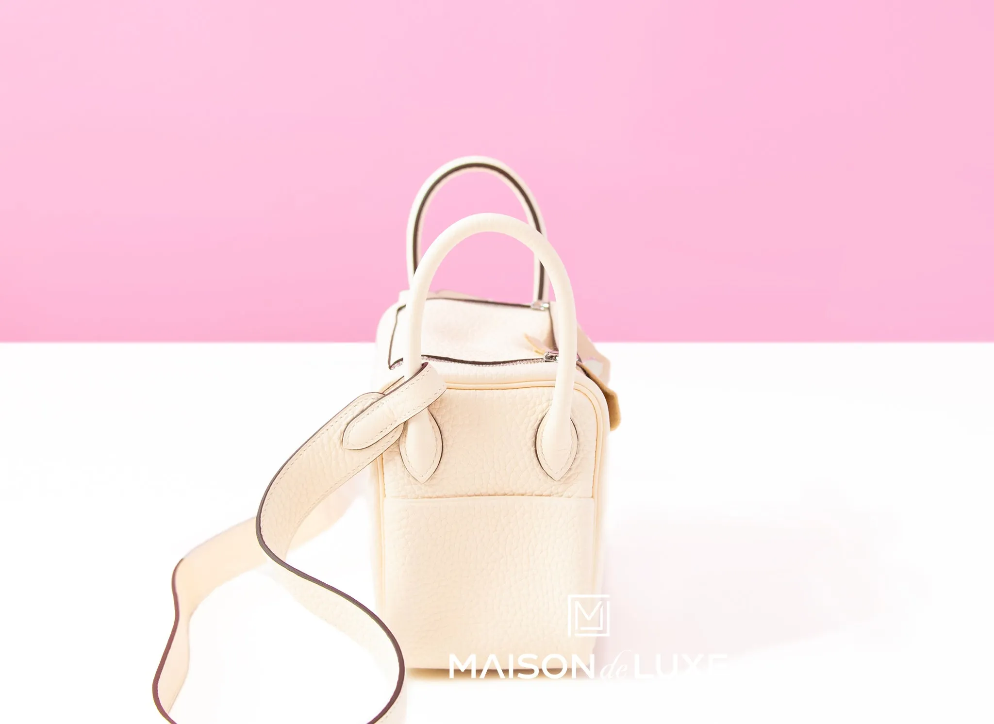 Hermes Mini Lindy 20 Nata Clemence Palladium Hardware