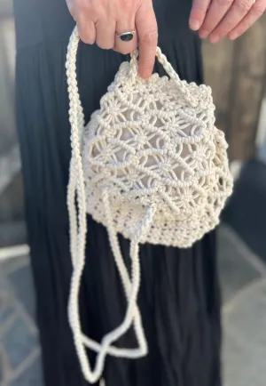 Hermosa Macrame Tote Bag in Black or Natural