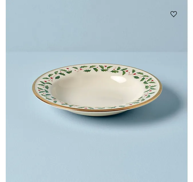 Holiday Pasta Bowl/Rim Soup