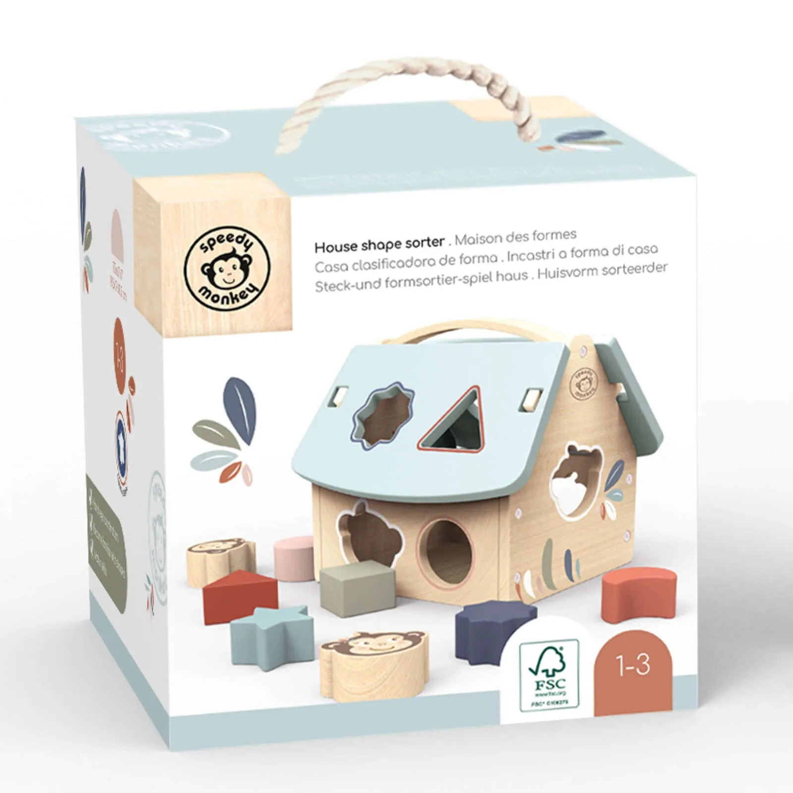 House Shape Sorter with 8 Blocks - 12M 