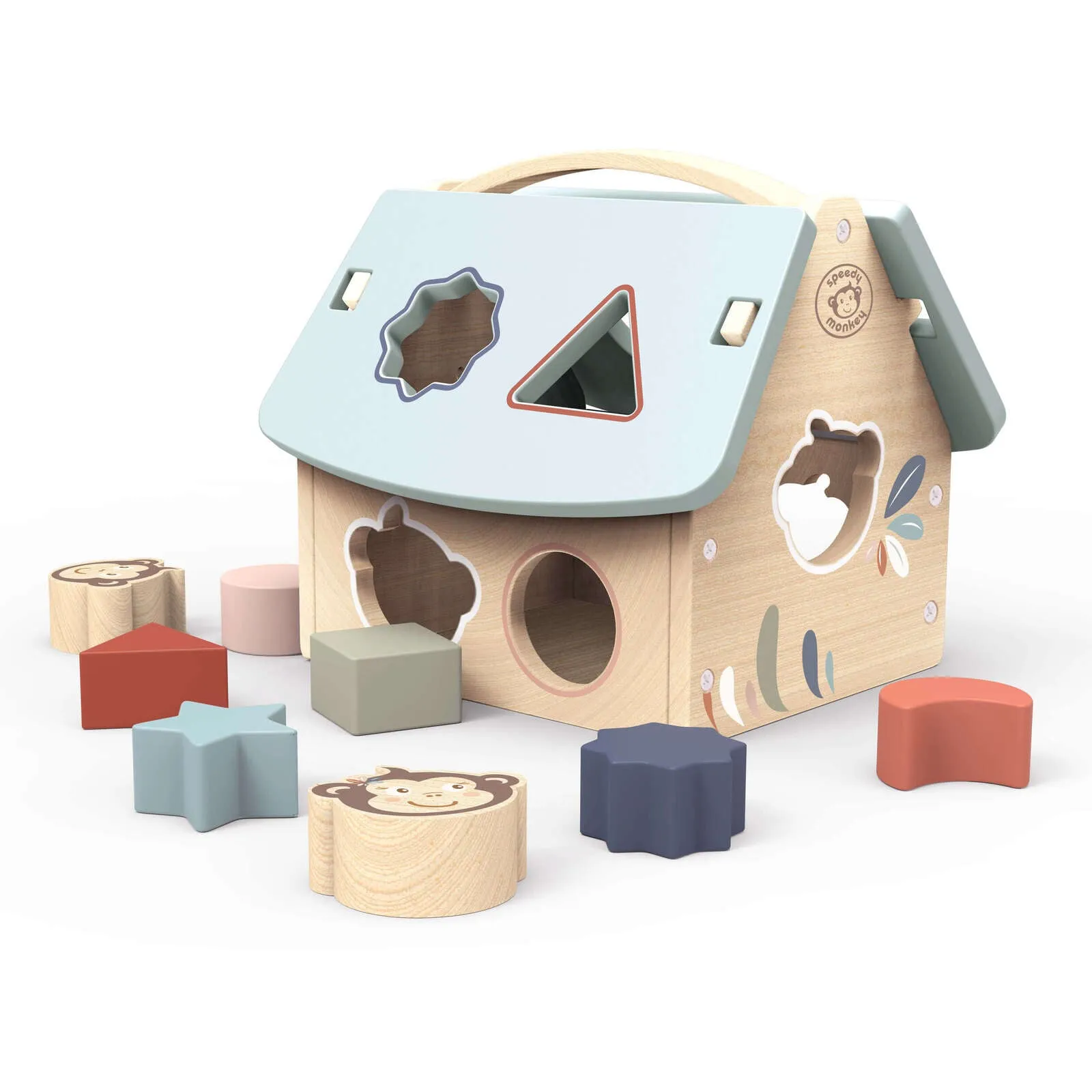 House Shape Sorter with 8 Blocks - 12M 