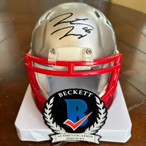 Hunter Henry Autographed Signed New England Patriots Mini Helmet Beckett