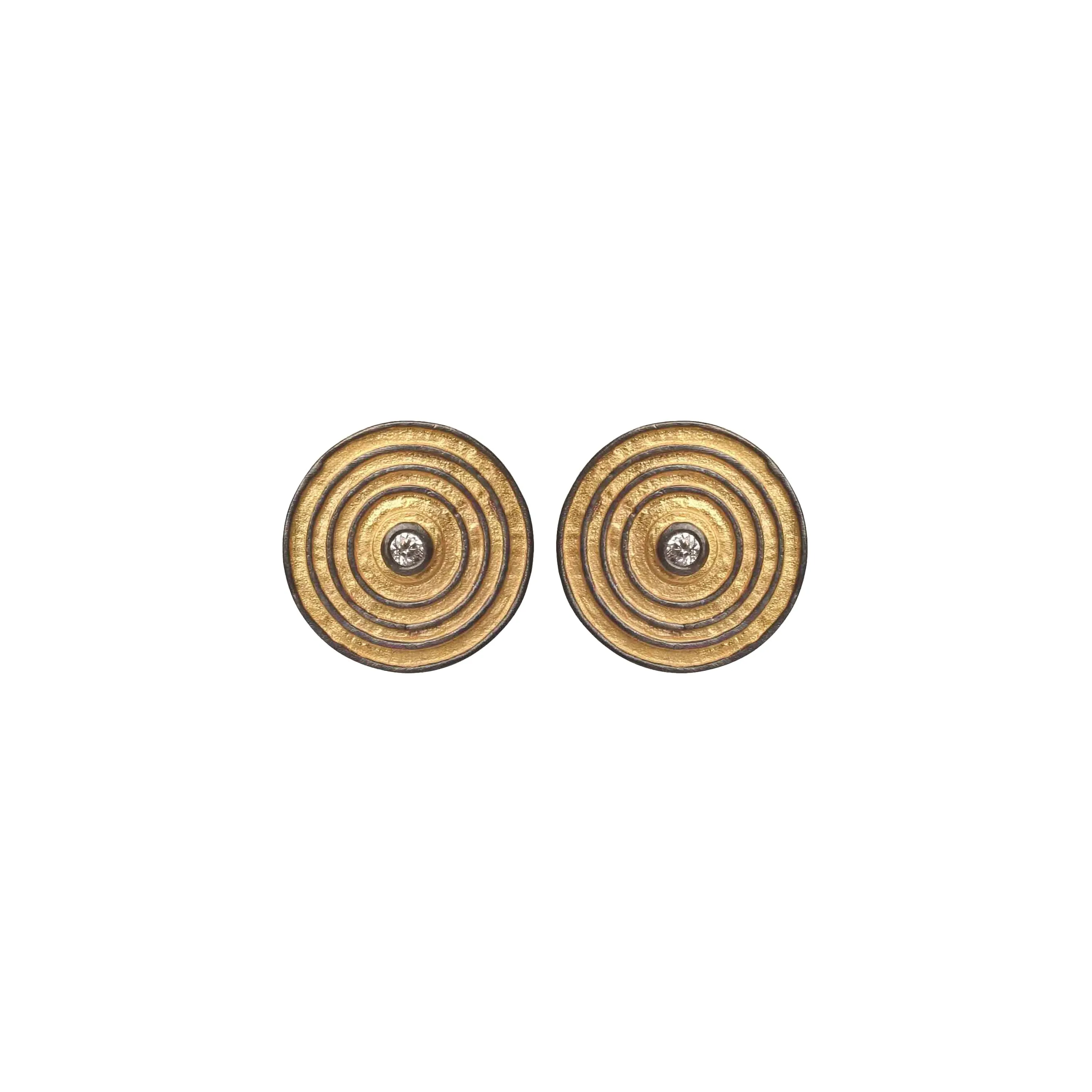 Iconography Radiant Concentric Circle Stud Earrings